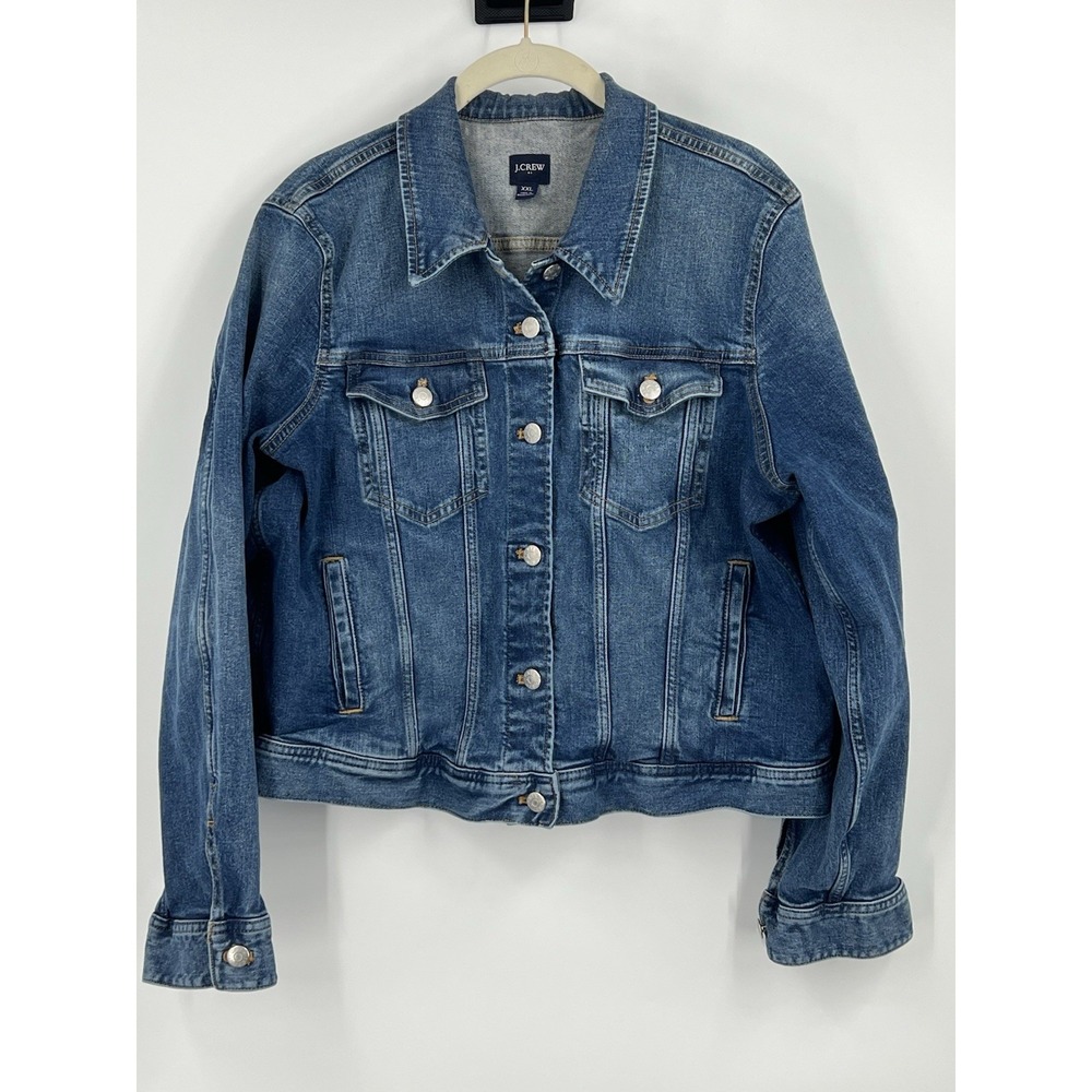 J. Crew Classic Jean Jacket Women's XXL Minimalist Preppy Closet Staple 2025